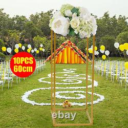 10PCS Flower Vase Column Stand Metal Road Lead Elegant Wedding Event Rack NEW