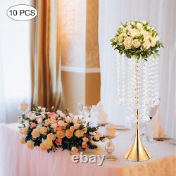 10Pcs Wedding Flower Stand Holder 55.6cm Tall Crystal Grand Centerpiece Stands