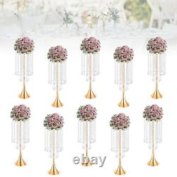10Pcs Wedding Flower Stand Holder 55.6cm Tall Crystal Grand Centerpiece Stands