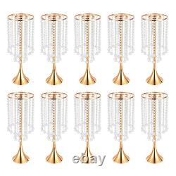 10Pcs Wedding Flower Stand Holder 55.6cm Tall Crystal Grand Centerpiece Stands