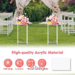 10 Pcs Acrylic Flower Stand Wedding Centerpiece Tall Vase Bouquet Backdrop Vase