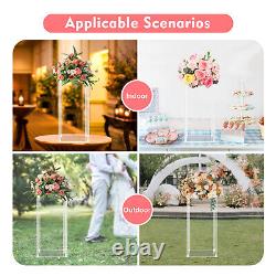 10 Pcs Acrylic Flower Stand Wedding Centerpiece Tall Vase Bouquet Backdrop Vase