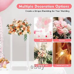 10 Pcs Acrylic Flower Stand Wedding Centerpiece Tall Vase Bouquet Backdrop Vase