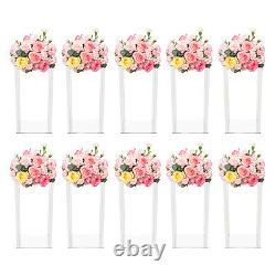 10 Pcs Acrylic Flower Stand Wedding Centerpiece Tall Vase Bouquet Backdrop Vase