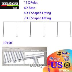 10'x50' Backdrop Stand Pipe Kit, Background Support System Curtain Frame NEW