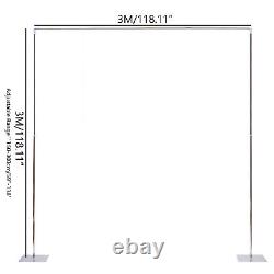 10ft x 10ft Backdrop Stand Pipe Kit Heavy Duty Wedding Back Adjustable Stand