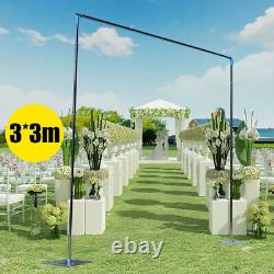10x10ft Wedding Party Prom Backdrop Stand Pipe Kit Curtain Frame Telescopic Pipe