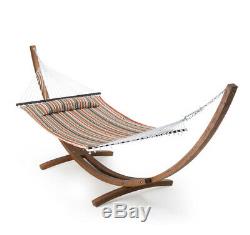 13 ft Outdoor Porch Patio Quiled Hammock Bronze Steel Stand. Free Shipping