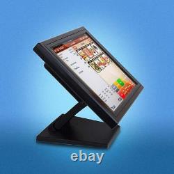 15 Inch TFT LCD Touch Screen Monitor USB POS Stand for Restaurant Retail Kiosk