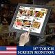 15 Inch Touch Screen LED VGA POS Monitor Touchscreen USB Monitor with POS Stand