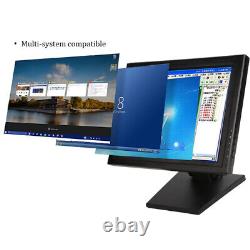 15 Metal POS Desk Stand With Hard Plastic Cover Touch Screen LCD Display Black