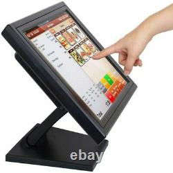 17 Touch Screen LED Monitor Commercial Retail LCD Display With POS Stand USB VGA