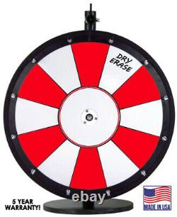 18 Red and White Color Dry Erase Prize Wheel on a Table Stand, FREE SHIPPING