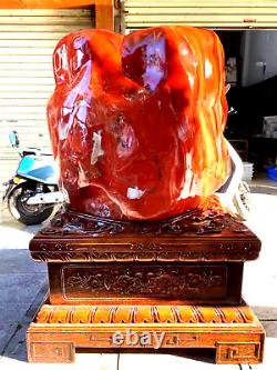 1 Ton Top+ Natural Red Jasper Quartz Polishing Crystal Specimen +Stand. Jc1911b