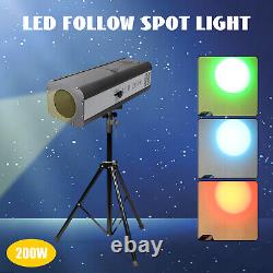 200W DJ Lighting LED Followspot Spot Light Party Stage Focused Light+Stand