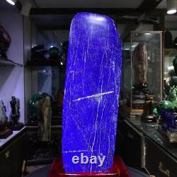 20.9LB Natural Lapis Lazuli Quartz Polishing Crystal Specimen +Stand. Jc3010d