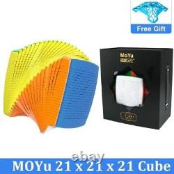 21x21 MoYu Giant Speed Magic Cube Stickerles Big Rubix Rubic Rubiz Puzzle +Stand