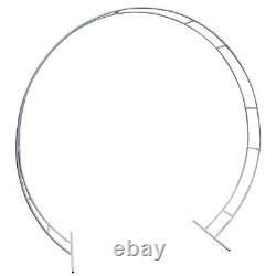 2.3M Round Metal Wreath Arch Backdrop Stand Garden Bridal Party Decoration New