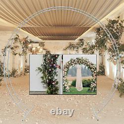 2.7×2.3M Wedding Arch Stand Garden Display Flower Balloon Decoration Metal White