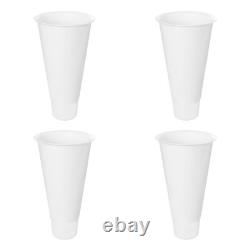 2 Layers Metal Flower Display Stand with 4 Buckets Moving Florist Bouquet Shelf