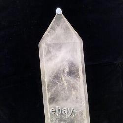 35.86LB Natural clear quartz Obelisk Quartz Crystal Point Wand Reiki +Stand