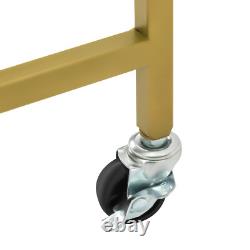 3 Layers Flower Display Stand Outdoor Plant Cart Shelf With 12PCS Buckets Wheels