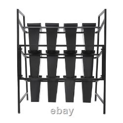 3 Layers Metal Flower Display Stand with 12PCS Buckets for Garden Florist