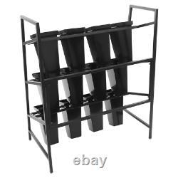 3 Layers Metal Flower Display Stand with 12PCS Buckets for Garden Florist