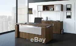 4 PIECE DESK SET Adjustable Stand Up Desk and Storage and File Cabinet and Hutch