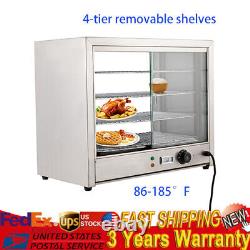 4-Tier Commercial Food Warmer Display Countertop Pie Pizza Cabinet Showcase 800W