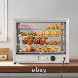 4-Tier Commercial Food Warmer Display Countertop Pie Pizza Cabinet Showcase 800W