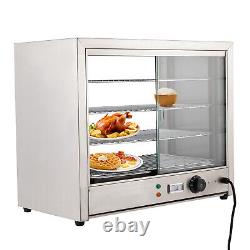 4-Tier Commercial Food Warmer Display Countertop Pie Pizza Cabinet Showcase 800W