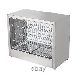4-Tier Commercial Food Warmer Display Countertop Pie Pizza Cabinet Showcase 800W