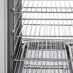 4-Tier Commercial Food Warmer Display Countertop Pie Pizza Cabinet Showcase 800W