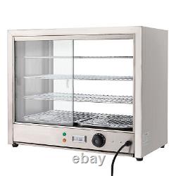 4-Tier Commercial Food Warmer Display Countertop Pie Pizza Cabinet Showcase 800W