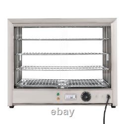 4-Tier Commercial Food Warmer Display Countertop Pie Pizza Cabinet Showcase 800W