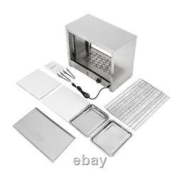 4-Tier Commercial Food Warmer Display Countertop Pie Pizza Cabinet Showcase 800W