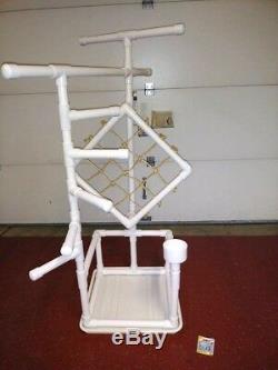 54 Tall Climber 1 PVC Macaw Perch \ Stand \ Play Gym w Pan FREE SHIPPING