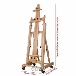 56 to 91 Adjustable Large Movable Artist Studio Easel Wooden Art Stand H-Frame