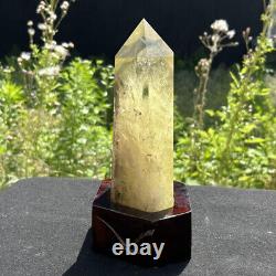 5.2LB Natural Smoky Citrine Crystal Obelisk Crystal Tower Wand Point and Stand