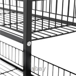 5 Tier Retail Display Rack Iron Snack Shelves Snack Rack Stand with Hooks & Wheels