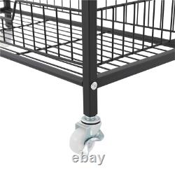 5 Tier Retail Display Rack Iron Snack Shelves Snack Rack Stand with Hooks & Wheels