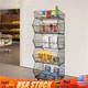 5 Tier Wire Grid Retail Display Shelf Merchandise Display Rack Stand With Wheels