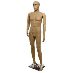 6FT Male Mannequin Make-up Manikin /w Stand Plastic Full Body Realistic US SHIP