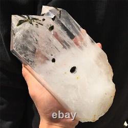 6.11LB Natural clear quartz obelisk quartz crystal point wand gem +stand XA4933