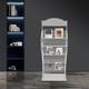 6 Tiers Magazine Display Stand Gray and White Brochure Rack For Offices/Shops