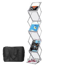 6-pockets Literature Rack Brochure Magazine Display Holder Stand New