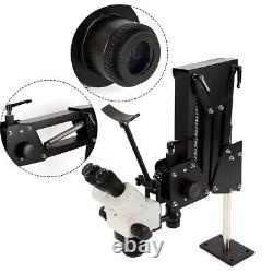 7x-45x Zoom Micro Inlaid Mirror Multi-directional Microscope+Stand Jewelry Tool/
