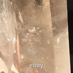 85.58LB Natural clear quartz obelisk quartz crystal point wand gem +stand XA4936