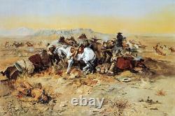 A Desperate Stand by Charles Marion Russell Western Giclee Art Print Ships Free